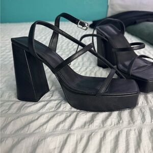 Black platform high heel